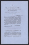 Victorian Parliamentary Papers: August 1856 "TRANSPORTATION: Despatch from Major-General Macarthur to the Secretary of State, Relaive to Transporation."; 