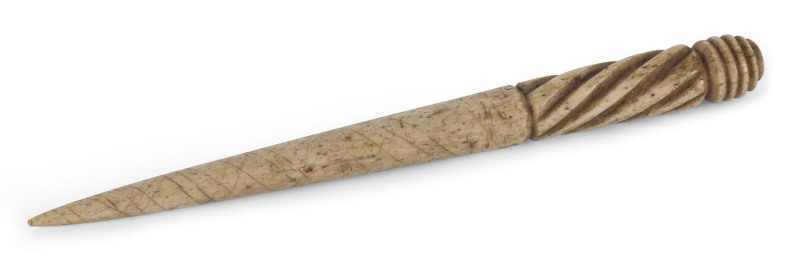 A whalebone fid, early to mid 19th century,