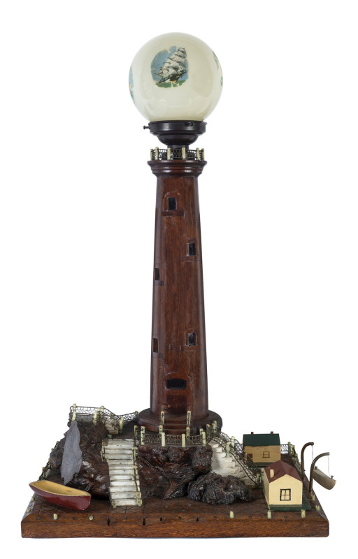 A lighthouse lamp, early 20th century, 76cm high