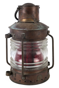 A ships lantern, stamped "Seahorse Trade Mark", early 20th century,