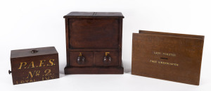Three assorted ballot and donation boxes, cedar and silky oak, 19th century, the largest 28cm high