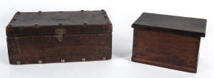 Two Australian cedar boxes fitted with compartments, one with brass fittings, 19th century, ​the larger 29cm across