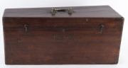 An Australian cedar musical instrument case with gilt monogram "G.F.L", 19th century, ​58cm across