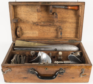 A maritime flow or speed indicating device stamped "A.OTT. KEMPTEN, BAYERN, No.5019", early 20th century, box 44cm across