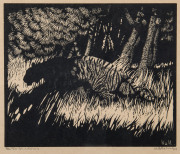 FRANCIS WILLIAM MAHONY [1908 - 1989], Shadows, woodcut, editioned 38/50, titled, signed and dated '29 in the lower margin, 14 x 15cm.