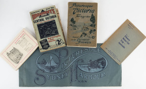 A small group of travel-related publications including "Picturesque Victoria and How to get there" (Victorian Railways, 1912); "Melbourne & Suburban Hotel, Guest, and Boarding House Guide" (Victorian Railways, 1923);  "Pictureque Sydney Harbour N.S.W." (p