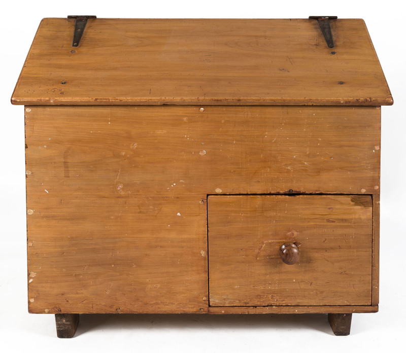 A Colonial dough box, kauri pine, South Australian origin, 19th century, ​88cm high, 96cm wide, 52cm deep