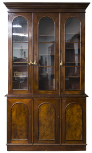 An Australian three door bookcase, cedar, 19th century, 249cm high, 142cm wide, 44cm deep