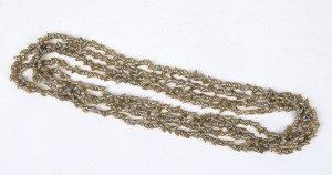 A Tasmanian mariner shell bead necklace, 20th century, 180cm long