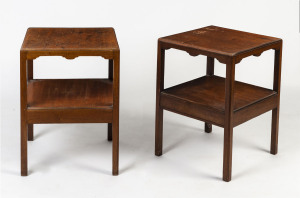 A pair of Chippendale style single drawer bedside tables, Australian cedar and pine, early 20th century, 56cm high, 41cm wide, 41cm deep