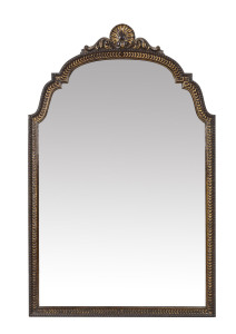 An Italian gilt framed portico mirror with beveled glass, 19th century, ​106cm x 67cm