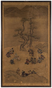 Four Japanese hand painted panels with Samurai scenes, Meiji period (1868-1912), ​99cm x 57cm - 3