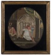 A group of four Georgian framed silk embroideries, early 19th century, the largest 55 x 42cm - 5