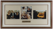 "TITANIC" framed photographic display signe by LEONARDO DI CAPRIO andf KATE WINSLET, ​53 x 95cm overall