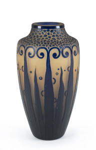 D'Argental French cameo glass vase, circa 1900, signed on the side "D'Argental", 10cm high