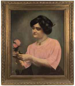 M. GRAY (Australian), portrait of a woman, oil on board, signed lower left "M. Gray", ​75 x 60cm