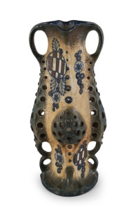AMPHORA Art Nouveau pottery vase, Austrian, circa 1910, impressed crown mark stamped "Amphora, Austria", 40cm high
