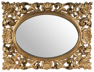 An Italian ornate gilt framed mirror, mid 20th century, ​75 x 97cm