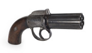 A percussion cap pepperbox pistol, circa 1845, 21cm long