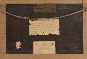 THOMAS LUNY (British, 1759-1837), H.M.S. Asia, 84 Guns, Lying In Torbay, oil on board, signed lower left "Luney, 1831", original paper label verso "14/ Man Of War, By Luney", additional label for "The Parker Gallery" London, plus additional early 20th cen - 4