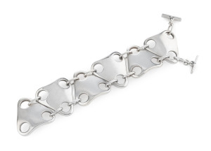 GEORGE JENSEN Danish sterling silver bracelet, stamped "George Jensen 925,425", 123 grams