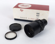 LEITZ: Leitz Canada Leica Telyt 4,8/280mm lens [#2340958]; boxed 11914 for Visoflex M. With UVa filter and 14169 ring with front cap.