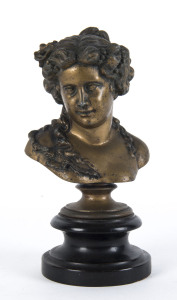 A French gilt metal bust of "Autumn", 19th century, 23cm high