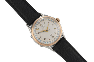 ETERNA Gent's calendar wristwatch in two tone stainless steel and rose gold finish