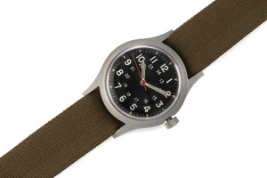 HAMILTON WATCH COMPANY U.S.A. Military wristwatch with NATO strap, circa 1986