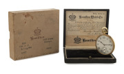 HAMILTON WATCH COMPANY Gent's openface pocket watch in original plush fitted box with silk advertising, plus outer cardboard box,   - 2