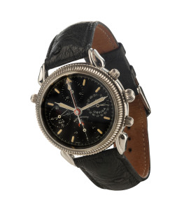 ORFINA Gent's automatic dual timer chronograph with glass back