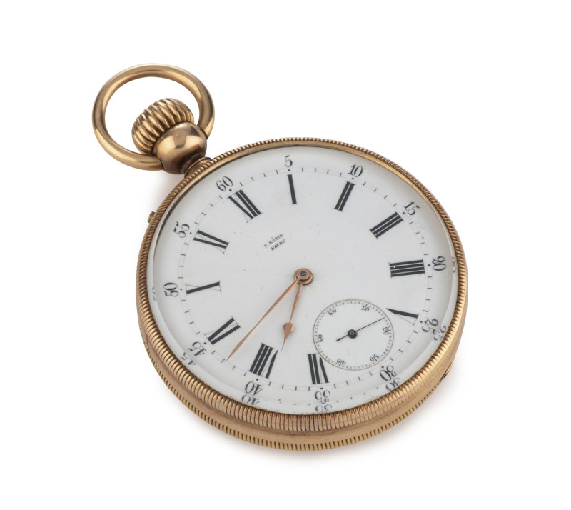 F. ROTIG HAVRE Gent's openface pocket watch in 18ct gold case (No.1064), 19th century