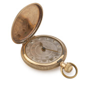 BUREN Rare full hunter brail pocket watch, 19th century