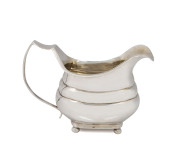 A Georgian sterling silver jug by Samuel Whitford I, London, circa 1793, ​10cm high, 165 grams