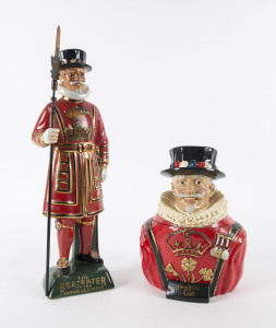 BEEFEATER Vintage ceramic figure and plastic ice bucket, mid 20th century, the tallest 47cm high,