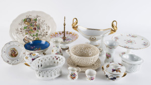 Assorted porcelain table ware, Limoges, Royal Worcester, Hammersley, Kaiser and others, 20th century, urn 34cm across the handles