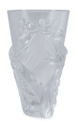 LALIQUE "Cherubs" French glass vase, post 1949, engraved "Lalique, France", ​26.5cm high