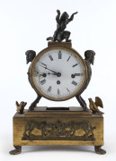 A French Empire ormolu mantle clock, 19th century, 24cm high