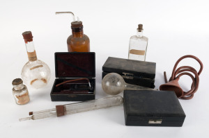 Assorted antique and vintage medical instruments