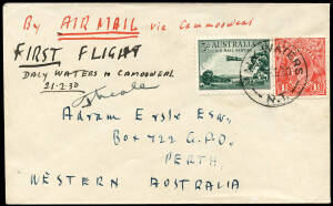 19-21 Feb.1930 (AAMC.151-52) Camooweal - Daly Waters and return, covers flown and signed by the pilot, Frank Neale, for Australian Aerial Services. [50 & 30 flown respectively]. Cat.$650.