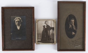 AUTOGRAPHED PHOTOGRAPHS: Nellie Melba (undated), Percy Grainger (dated 1920) and George F. Boyle (undated, but circa 1910 before he left for America) original signatures, two framed and glazed by Caldecutt of Chapel St., Prahran. From an old-time collecti