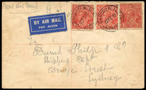 19 Feb.1930 (AAMC.153) Darwin - Daly Waters cover (with Camooweal backstamp) carried by Captain Murray Jones as part of a very small mail which was technically not permitted by the Post Office. This is one of only 14 covers he was able to take with him (d