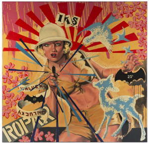 DENNIS ROPAR (Australian, 1971-), Lucky 13, acrylic on canvas, signed lower right "Ropar", 170 x 170cm