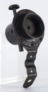 Klaxon horn, hand operated, with remains of maker's plaque, early 20th century, 29cm high