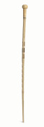 A whalebone walking stick with whale tooth Turkmans knot handle inlaid with tortoiseshell and baleen, 19th century, ​85cm high - 2