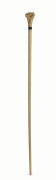 A whalebone walking stick with whale tooth handle in the form of a fist and lignum vitae spacer, 19th century, 89cm high - 2