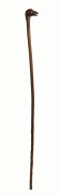 A fruitwood walking stick with carved birds head handle, 19th century, ​93cm high - 2