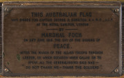 A full-size Australian flag from WWI signed 'J.Foch', by Marshal Jean Marie Foch, Commander in Chief of the Allied Armies - 2