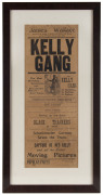 "THE STORY OF THE KELLY GANG" circa 1909 original daybill advertising poster - 2
