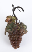 A French glass grape hanging light, circa 1920, ​33cm high